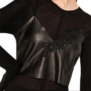 ZARA FAUX LEATHER TANK TOP
